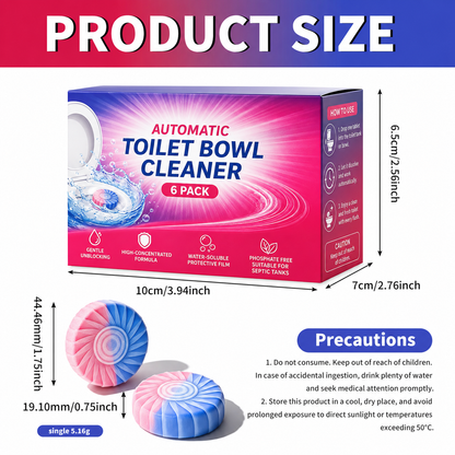 Dual-Color Toilet Bowl Cleaner-2-in-1 Clean & Deodorize