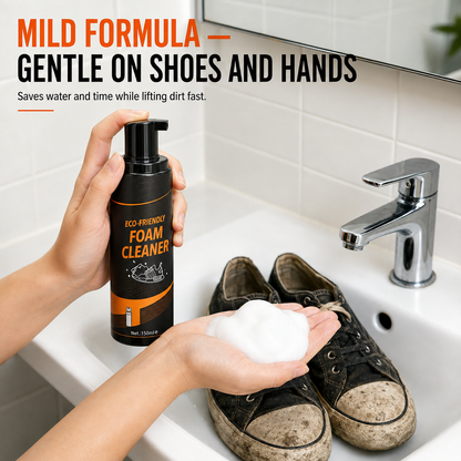 Eco-Friendly Foam Cleaning Kit Safe for All Shoes Easy to Use at Home with 150ml Cleaner and Brushes