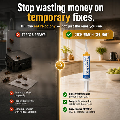 Insecticidal Bait-Small Size Roach Bait for Kitchen & Indoor Cockroach Repellent Gel Cockroach Control Cockroach Killer