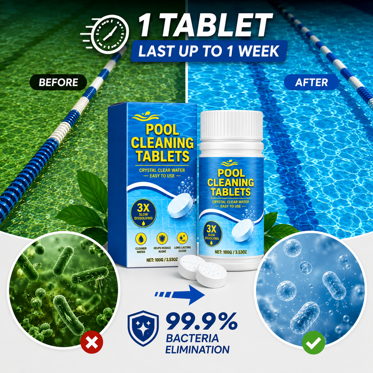 The Next-Gen Pool Purifier is here ✨ 2X Stronger Algae Control, Gentle & Safe for Kids! 👨‍👩‍👧‍👦