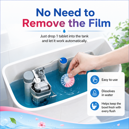 Dual-Color Toilet Bowl Cleaner-2-in-1 Clean & Deodorize